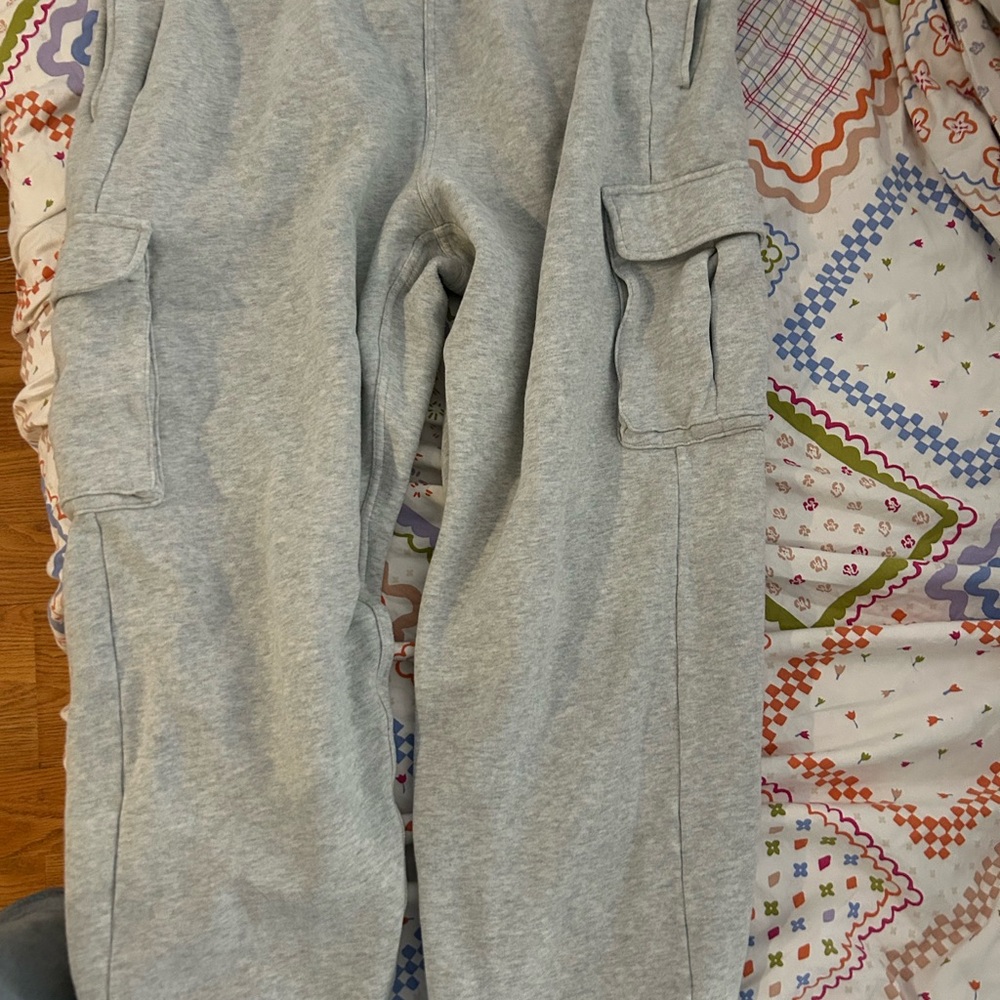 Gray Cargo Sweatpants